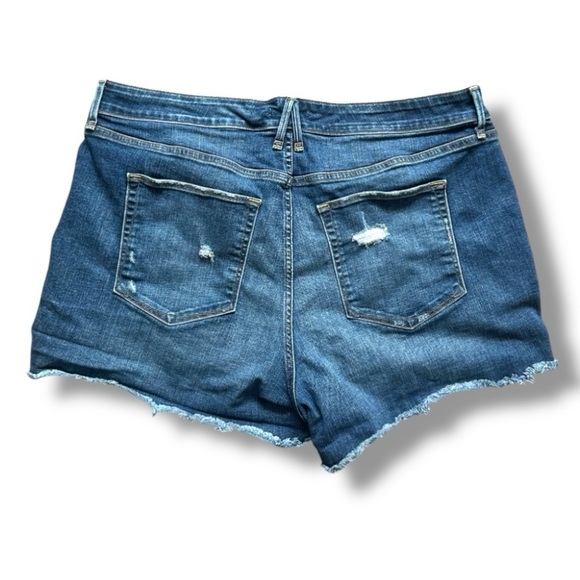 Good American Blue Denim Distressed Cutoff Shorts Women’s Plus Size 18 - Picture 2 of 16
